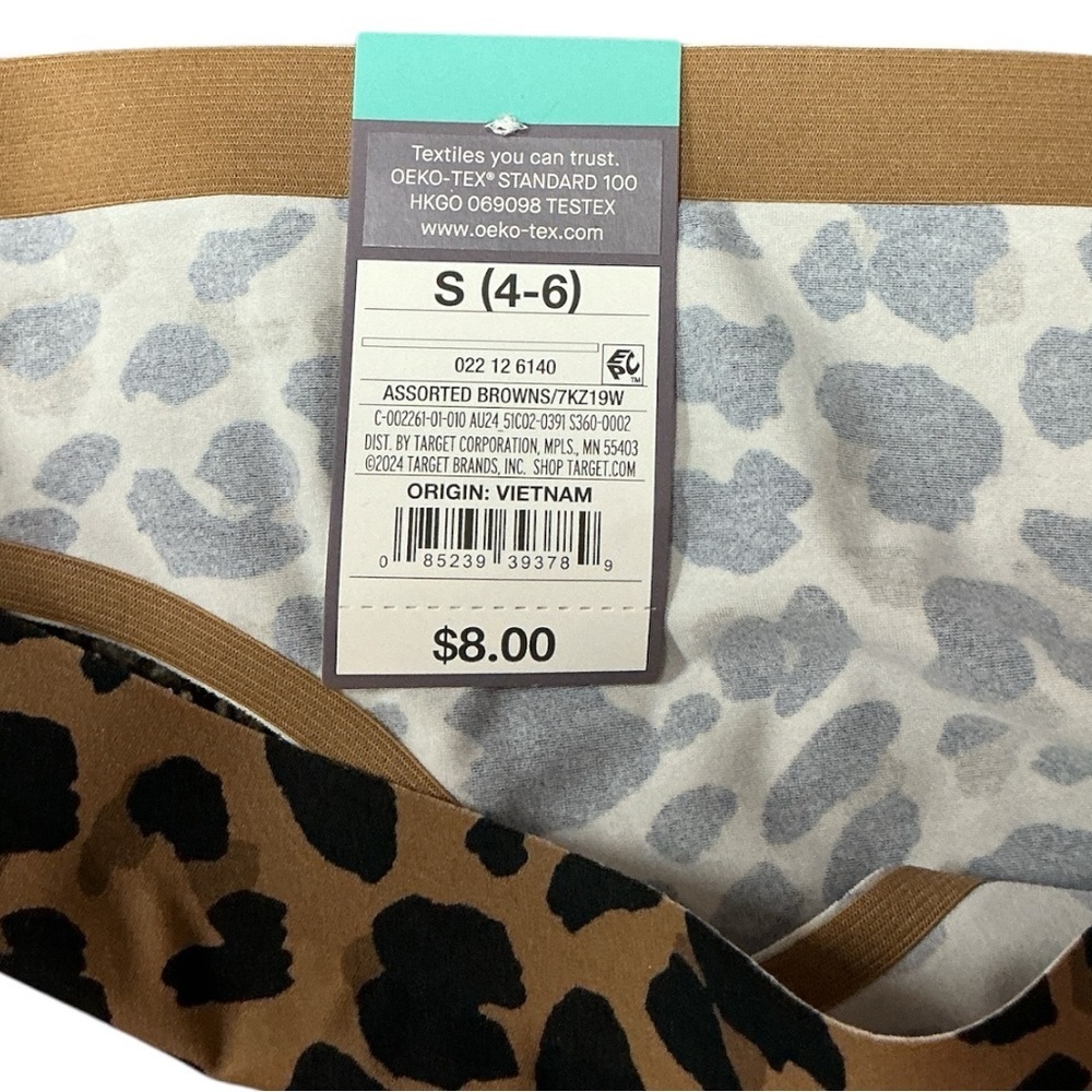Auden - NWT - Thong Panty Set - Leopard, Floral, Blue, Tan Size Small - Picture 4 of 4